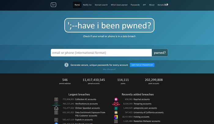 Have I Been Pwned? 查一查你的密码有没被泄露！-零度博客
