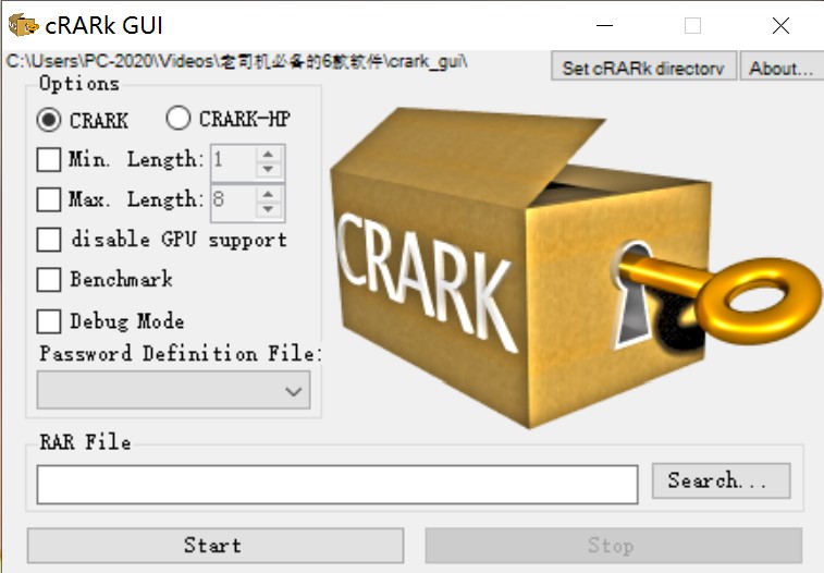 Crark 压缩文档密码破解工具-零度博客