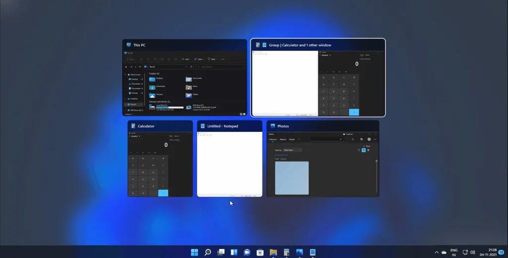 图片[1]-Windows 11中Alt+Tab页面改用窗口化 而非全屏-零度博客