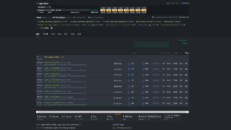 hiveos 通过NBminer / T-Rex 等挖矿软件的超频设置-零度博客