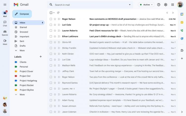 Gmail 的新外观现已向所有人推出