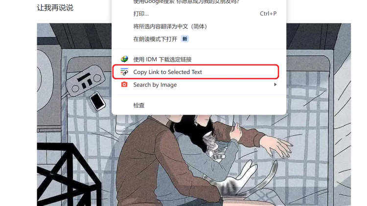 Chrome 浏览器一键链接到文本片段插件-零度博客