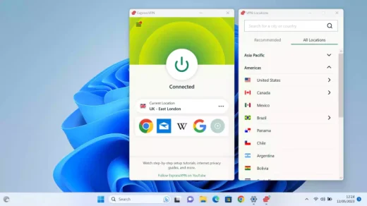 express vpn windows main interface 2