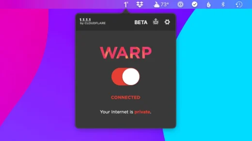 warp vpn macos menu 2