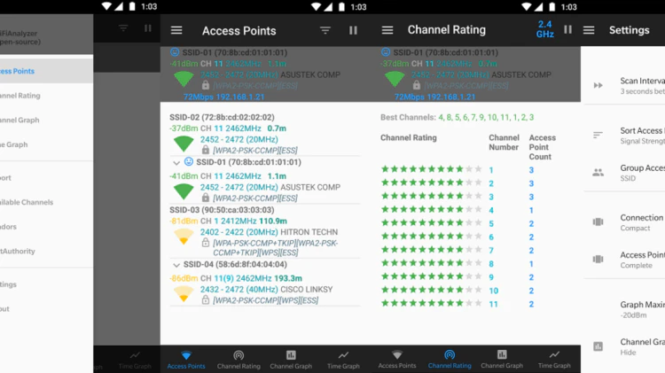 WiFiAnalyzer 一款功能强大的Wifi网络优化工具-零度博客