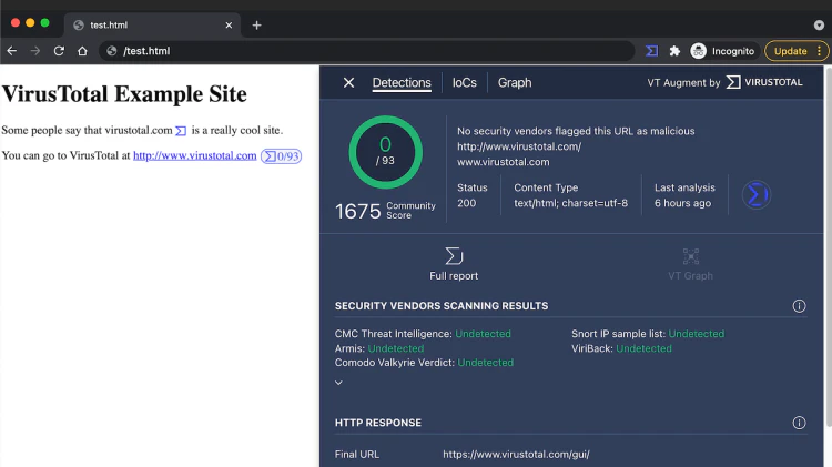 VT4browsers  附件下载自动查杀、安全检测插件-零度博客