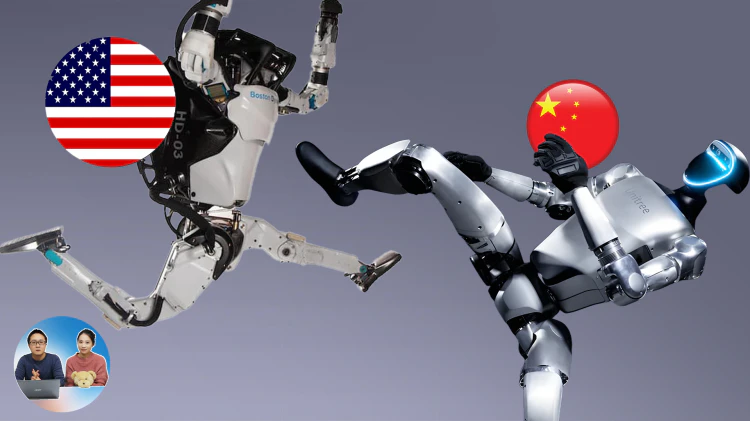 中美隔空较量！宇树科技PK波士顿动力，人形机器人首秀侧空翻，谁更胜一筹？ | 零度解说-零度博客