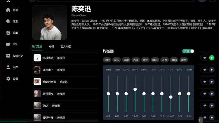 Alger Music Player 开源的第三方音乐播放器！支持跨平台使用-零度博客