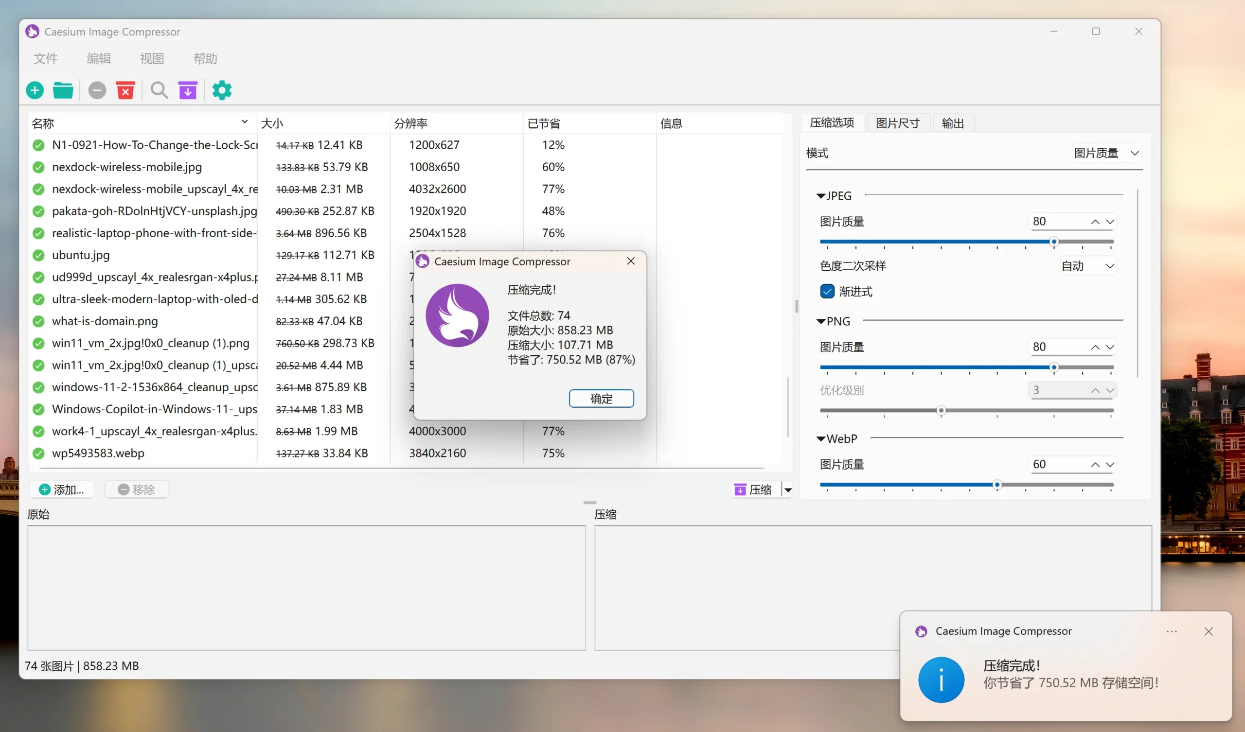 图片[2]-Caesium – 图片批量压缩软件！[Win/macOS/Linux/网页版]-零度博客