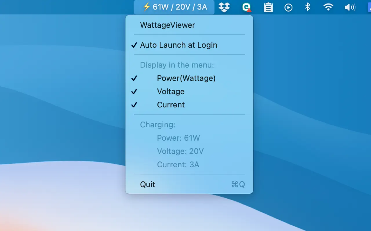 图片[2]-WattageViewer – mac充电功率实时查看工具【限时免费】-零度博客