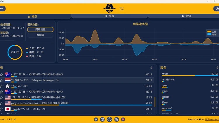 Sniffnet 网络流量监控神器！支持跨平台、直观、免费开源可靠！-零度博客