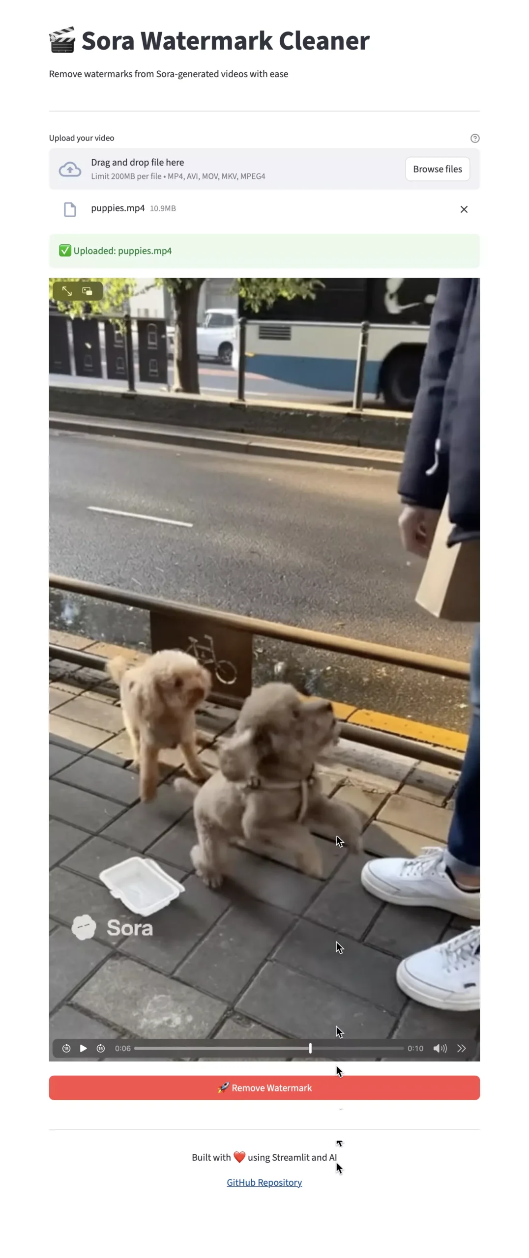 图片[1]-SoraWatermarkCleaner 安装教程！本地离线去Sora 2视频水印、免费开源！-零度博客