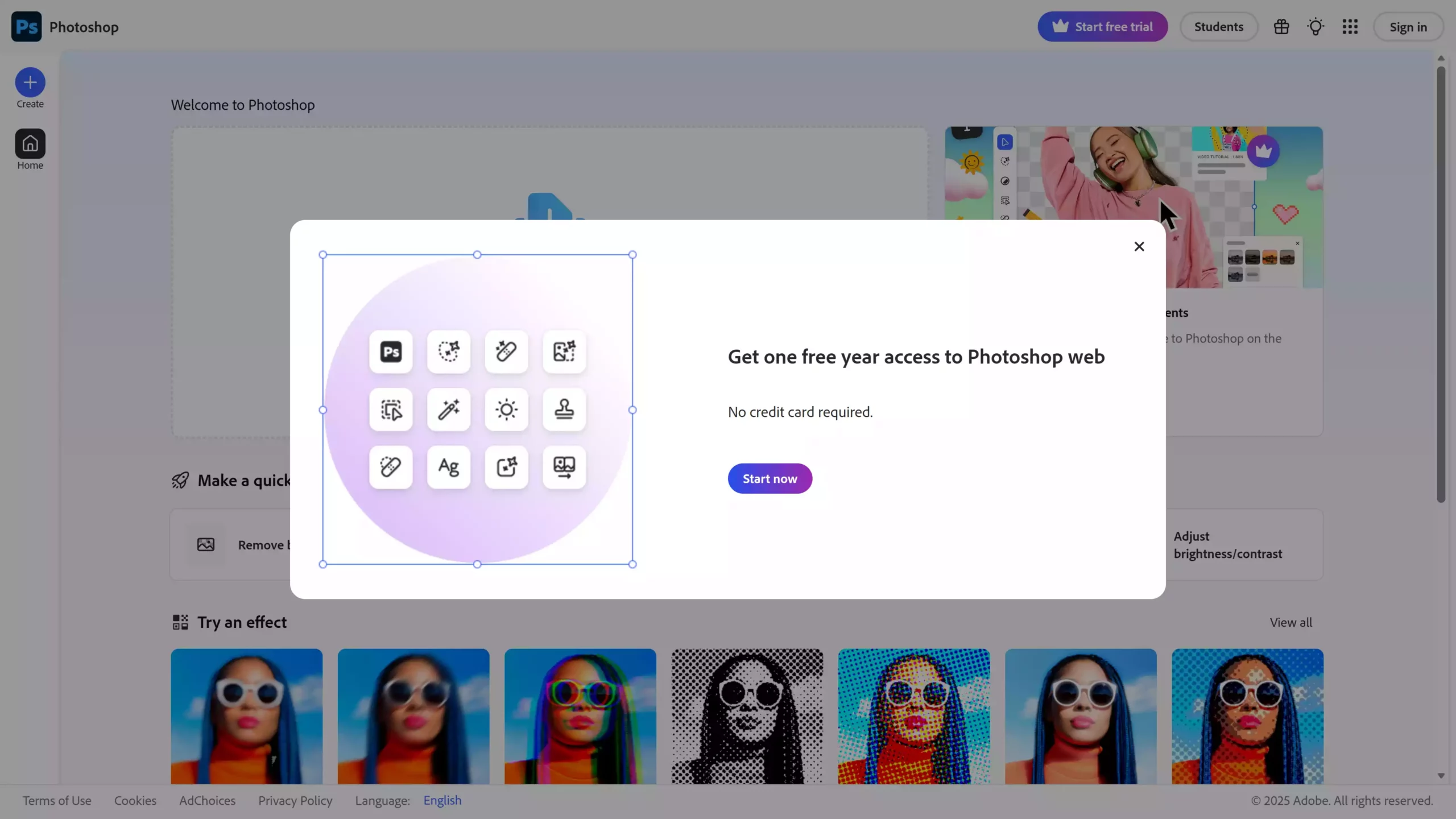 图片[4]-【限免】Adobe 大放送！Photoshop  免费授权1 年网页版！（免信用卡）领取教程-零度博客