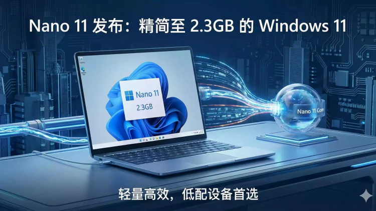 Nano 11 (25H2) 发布!精简至 2.3GB 的 Windows 11,轻量高效,低配电脑首选!【中文版】-零度博客
